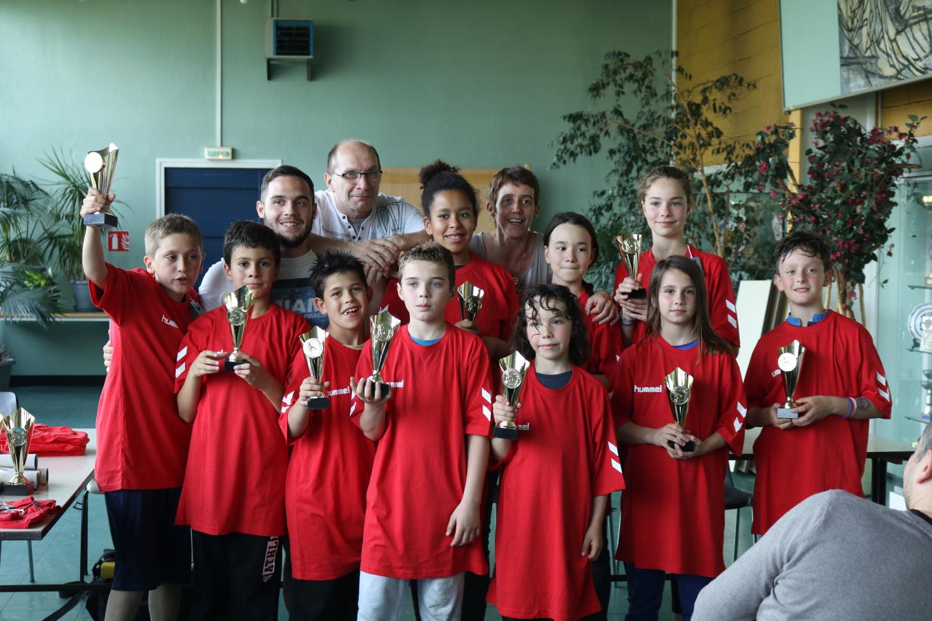 équipe - de 11, champion de sa poule